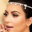 Bridal dance Rhinestone ribbon headband Princess Prom Tiara necklace HR277