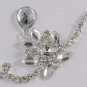 Bridal dance Rhinestone ribbon headband Princess Prom Tiara necklace HR277