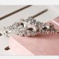 Bridal Rhinestone crystal butterfly Topknot tiara earring necklace set HR216R
