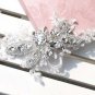 Bridal Rhinestone lace headpiece sew on appliques forehead band Tiara HR231