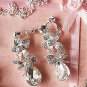 Bridal dragonfly elegant Rhinestone Crystal Hair necklace earring set NR450