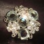 Bridal Czech Crystal cake topper dress Rhinestone Brooch pin Pi213