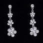 Bridal crystal Dangle heart Rhinestone shoulder deco bib necklace NR462