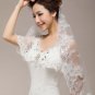 Bridal Wedding White Ivory Voile Veil lace edge 2.9 m V12