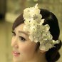 Bridal Rhinestone light yellow silk flower Adjustable forehead band Tiara BA189