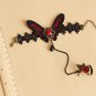 Sexy Belly dance lace Bohemian gothic Black Red Butterfly Slave Bracelet BR386