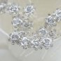 10 pcs Bridal silver rhinestone red rose flower Hair pin hairpin RP180