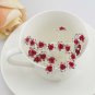 10 pcs Bridal silver rhinestone red rose flower Hair pin hairpin RP180