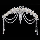 Bridal dance Flower bead applique dangle headband Prom tiara HR279
