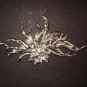 Bridal Dress decoration Silver tone Czech Clear Rhinestone Brooch pin PI416