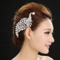 BRIDAL PROM PEACOCK HEADDRESS CLEAR RHINESTONE HAIR TIARA COMB RB646