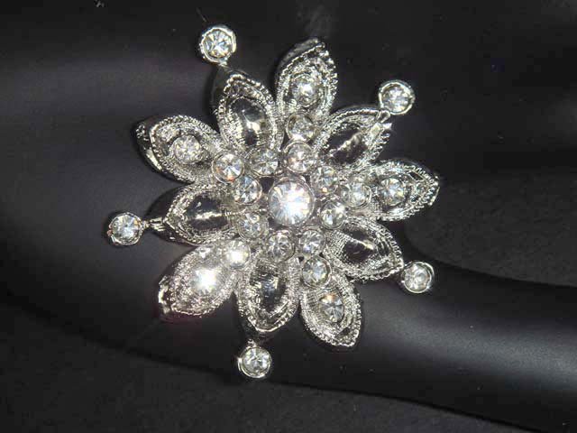 Bridal Vintage style Corsage Czech Crystal Rhinestone Brooch pin PI37