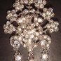 Bridal Vintage style Corsage Czech Dangle crystal Brooch pin Pi167