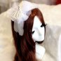 Bridal Rhinestone Faux pearl headpiece Headband feather Hair net HR239