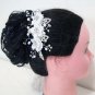 Bridal dance Rhinestone Flower Faux pearl Princess Prom Tiara comb RB655