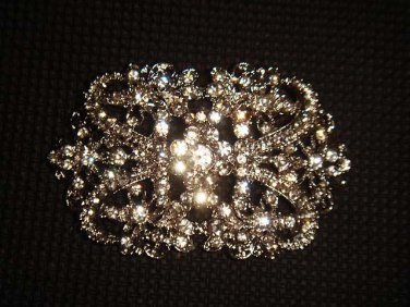 Bridal Cake topper Crystal Corsage Czech Rhinestone Brooch pin PI506