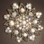 Bridal Crystal Bridesmaid Round Corsage Czech Rhinestone Brooch pin PI31