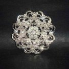 Bridal crystal Corsage Czech cake topper Rhinestone Brooch pin PI502