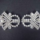 Vintage Style Czech Rhinestone clasp hook buckle button BU20
