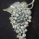 Bridal grape Corsage Czech Rhinestone Brooch pin PI501