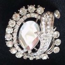 Bridal vintage style crystal  Corsage Czech Rhinestone brooch pin PI596