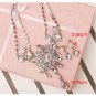 3 items Bridal dangle heart Rhinestone Crystal Prom necklace earring set NR442