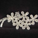 Bridal crystal Corsage Czech Flower cake Rhinestone Brooch pin PI388