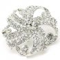 Bridal Cake Dress decoration Corsage Czech crystal Rhinestone Brooch pin PI592
