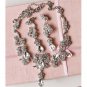 Bridal dangle bow Rhinestone Crystal necklace earring set NR458