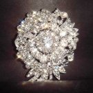 Bridal vintage style Corsage Czech Rhinestone Brooch pin PI236