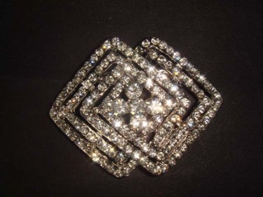 Bridal Vintage Style Corsage Czech  crystal Rhinestone Brooch pin PI507