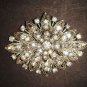 Bridal Crystal Corsage Czech scarf prom dress Rhinestone Brooch pin PI485