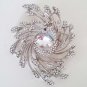Bridal peacock Corsage Czech crystal Rhinestone brooch pin PI599