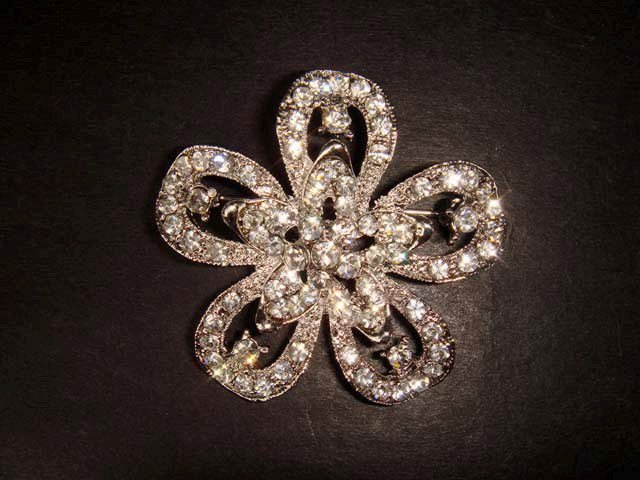 Bridal Vintage Style Corsage Czech Rhinestone crystal Brooch pin Pi162