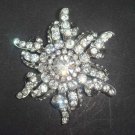 Bridal dress scarf decoration Corsage Czech Rhinestone Brooch pin PI415