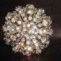 Bridal Vintage Style crystal Corsage Czech Rhinestone bling Brooch pin PI225