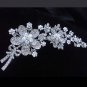 Bridal huge Corsage Czech crystal flower Rhinestone Brooch pin Pi597