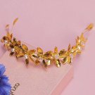 Bridal Rhinestone crystal Flower headpiece Adjustable forehead band Tiara HR359