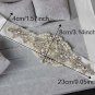 Crystal Bridal Sash-Rhinestone waist Faux pearl dangle applique Dress Belt HR367