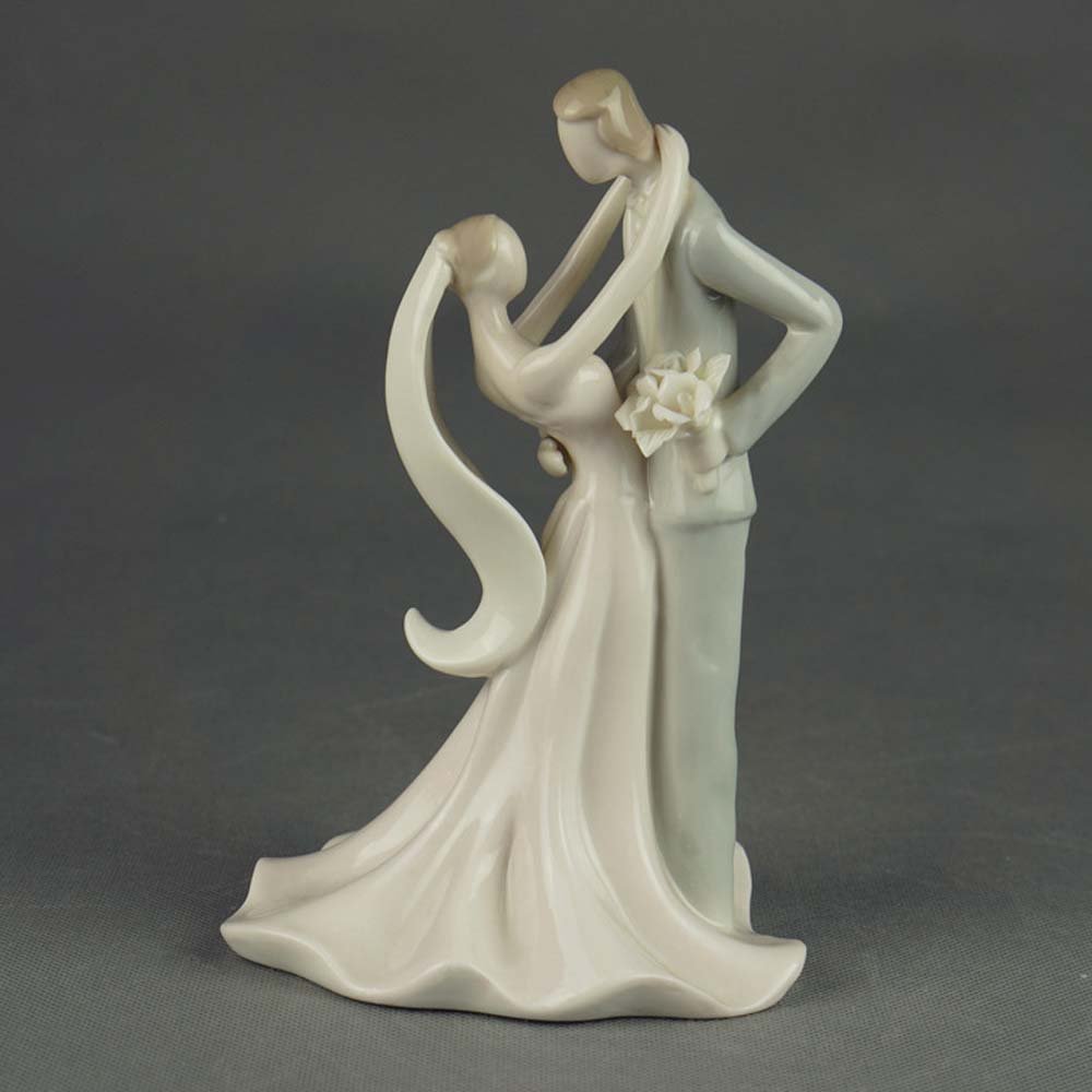 Bridal Love Romance Couple Porcelain Silhouette Cake Topper Reception Gift BM19