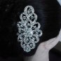 BRIDAL FLOWER HEADDRESS CLEAR RHINESTONE HAIR TIARA COMB RB639