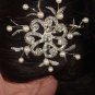 2 pc Bridal Rhinestone Faux pearl Headpiece Flower Crystal Hair tiara Comb RB630