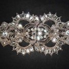 Bridal vintage style Czech Rhinestone clasp hook buckle button BU56