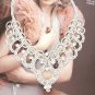 Bridal elegant Rhinestone Crystal silver tone necklace earring set NR454
