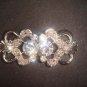 Repair Dress Crystal silver tone clear Rhinestone clasp hook buckle button BU13
