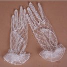 Bridal prom sexy Lace  white black Wrist Gloves S38