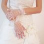 Bridal prom sexy Lace  white black Wrist Gloves S38