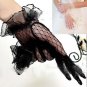 Bridal prom sexy Lace  white black Wrist Gloves S38