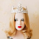 Masquerade Costume Party white shell sea Queen Crown headband headpiece HR445