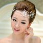 Bridal Rhinestone faux pearl vine headpiece Adjustable forehead band Tiara HR269